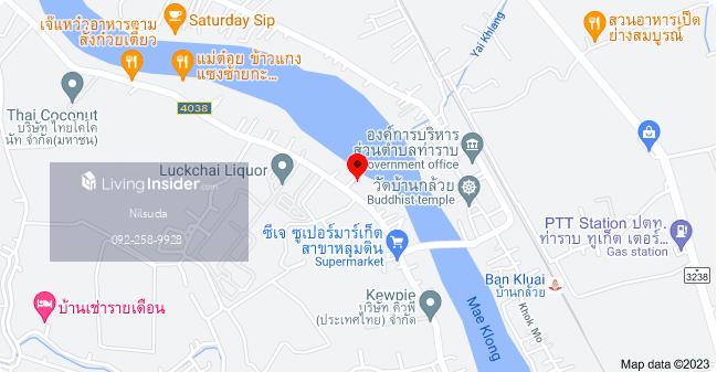 ที่ดินริมแม่น้ำแม่กลอง ราชบุรี ราคาเบาๆ 7 ล้าน หน้าติดถนน หลังติดน้ำ ข้างลำคลอง ขนาด 353 ตรว - 8